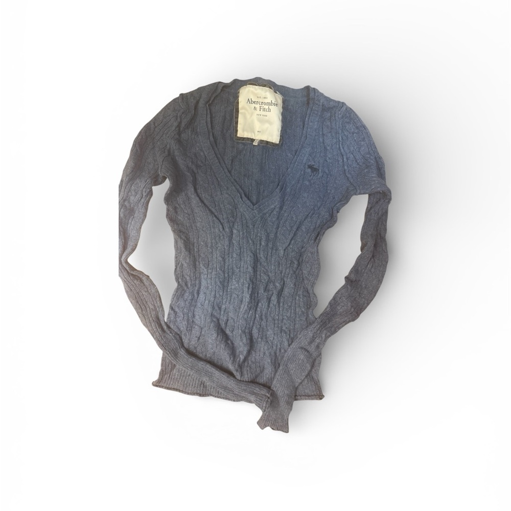 Abercrombie & Fitch Blue V-Neck Sweater